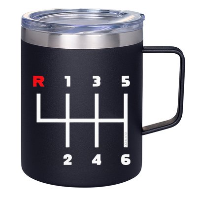 Manual Transmission Gear Shifter Pattern 12oz Stainless Steel Coffee Mug