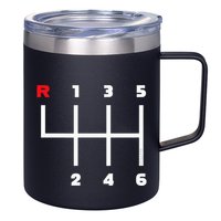 Manual Transmission Gear Shifter Pattern 12oz Stainless Steel Coffee Mug