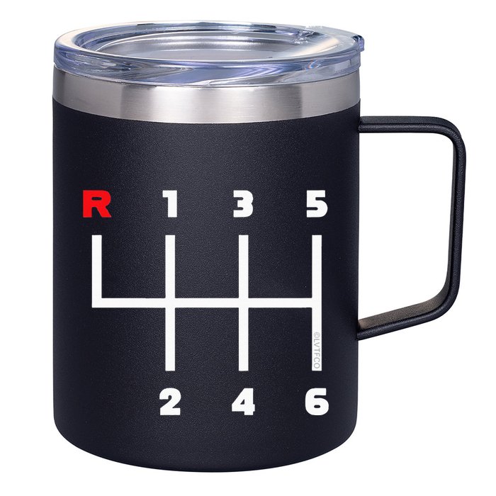Manual Transmission Gear Shifter Pattern 12oz Stainless Steel Coffee Mug