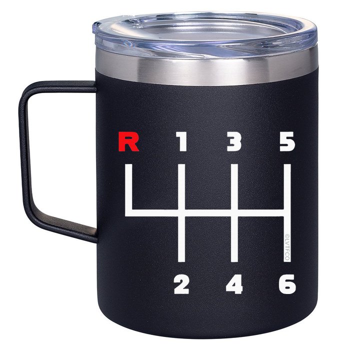 Manual Transmission Gear Shifter Pattern 12oz Stainless Steel Coffee Mug