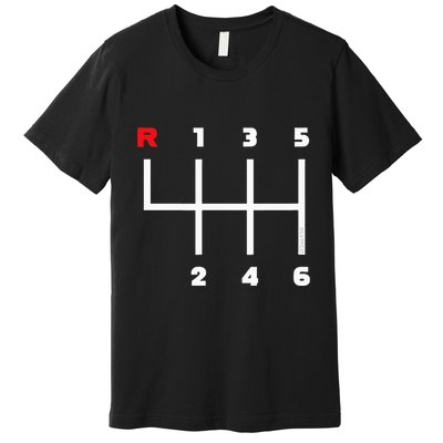 Manual Transmission Gear Shifter Pattern Premium T-Shirt
