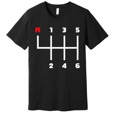 Manual Transmission Gear Shifter Pattern Premium T-Shirt