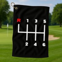 Manual Transmission Gear Shifter Pattern Golf Towel