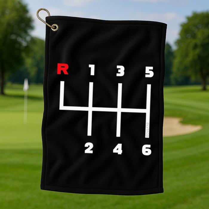Manual Transmission Gear Shifter Pattern Golf Towel
