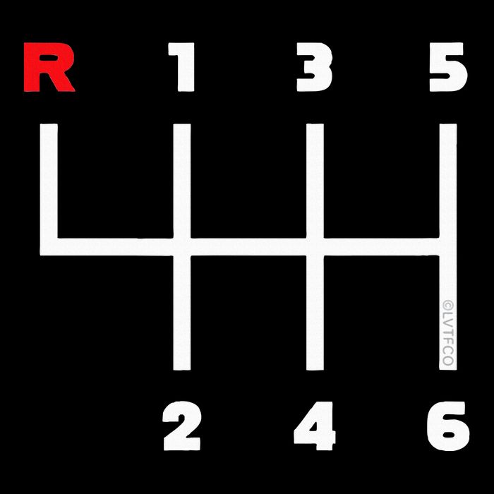 Manual Transmission Gear Shifter Pattern Cropped Pullover Crew