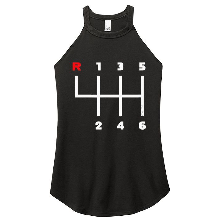 Manual Transmission Gear Shifter Pattern Women's Perfect Tri Rocker Tank