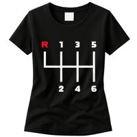 Manual Transmission Gear Shifter Pattern Womens T-Shirt