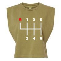 Manual Transmission Gear Shifter Pattern Garment-Dyed Women's Muscle Tee