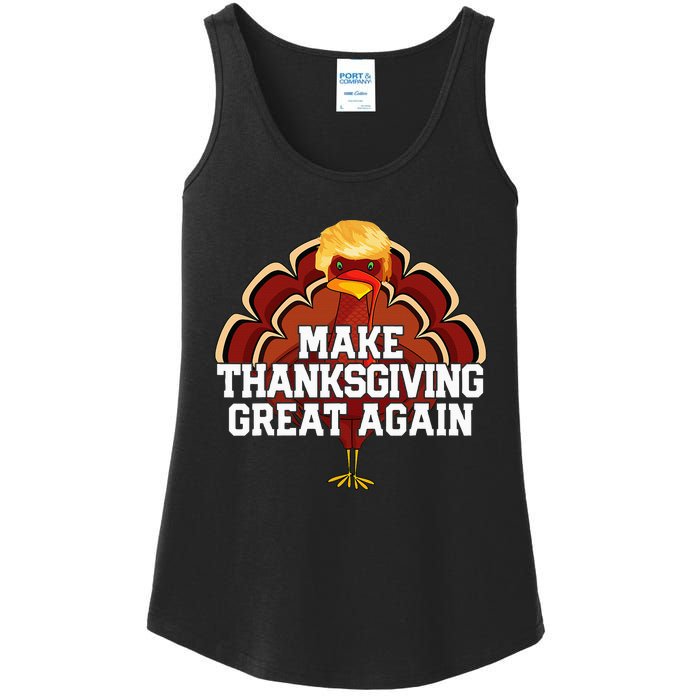 Make Thanksgiving Great Again Trump Turkey Funny 2024 Gift Ladies Essential Tank