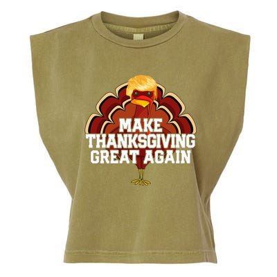 Make Thanksgiving Great Again Trump Turkey Funny 2024 Gift Garment-Dyed Women's Muscle Tee