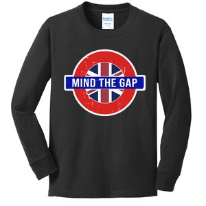 Mind The Gap Great London Vacation Tourist Travel Gift Kids Long Sleeve Shirt