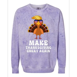 Make Thanksgiving Great Again Trump Holiday Turkey 2024 Colorblast Crewneck Sweatshirt