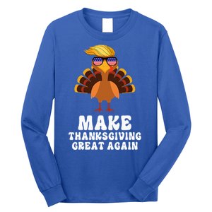 Make Thanksgiving Great Again Trump Holiday Turkey 2024 Long Sleeve Shirt