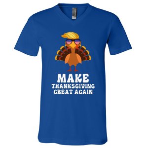 Make Thanksgiving Great Again Trump Holiday Turkey 2024 V-Neck T-Shirt