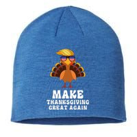 Make Thanksgiving Great Again Trump Holiday Turkey 2024 Sustainable Beanie