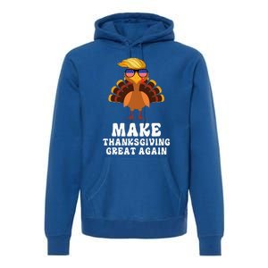 Make Thanksgiving Great Again Trump Holiday Turkey 2024 Premium Hoodie