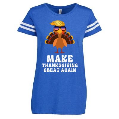 Make Thanksgiving Great Again Trump Holiday Turkey 2024 Enza Ladies Jersey Football T-Shirt