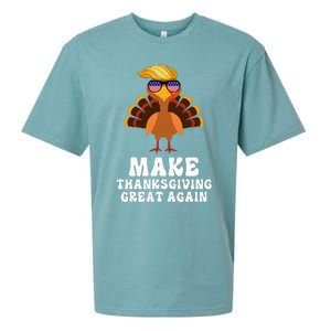 Make Thanksgiving Great Again Trump Holiday Turkey 2024 Sueded Cloud Jersey T-Shirt