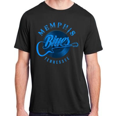 Memphis Tennessee Guitar Vintage Adult ChromaSoft Performance T-Shirt