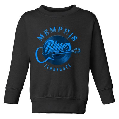 Memphis Tennessee Guitar Vintage Toddler Sweatshirt