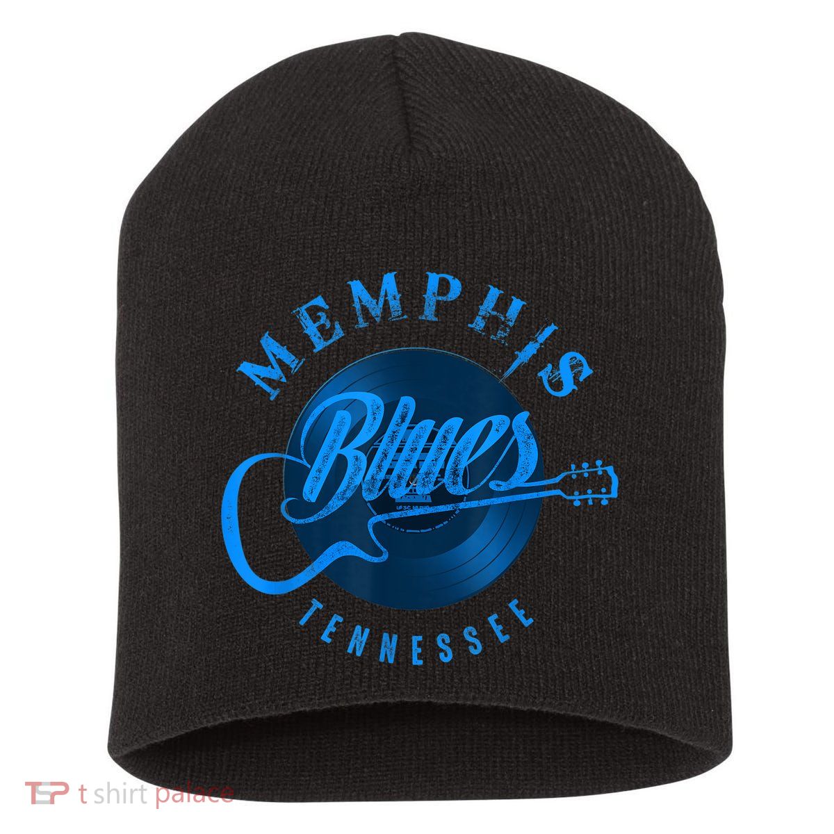Memphis Tennessee Guitar Vintage Short Acrylic Beanie
