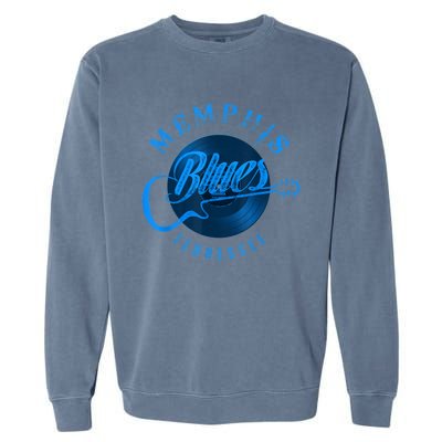 Memphis Tennessee Guitar Vintage Garment-Dyed Sweatshirt