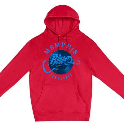 Memphis Tennessee Guitar Vintage Premium Pullover Hoodie