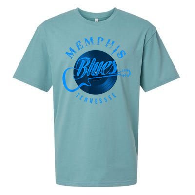 Memphis Tennessee Guitar Vintage Sueded Cloud Jersey T-Shirt