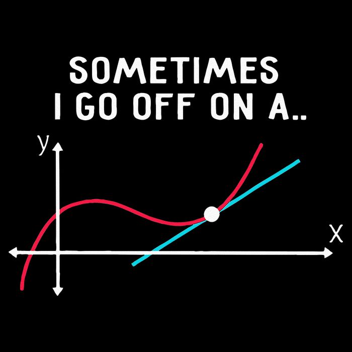 Math Teacher Gifts Sometimes I Go Off On A Tangent Poster
