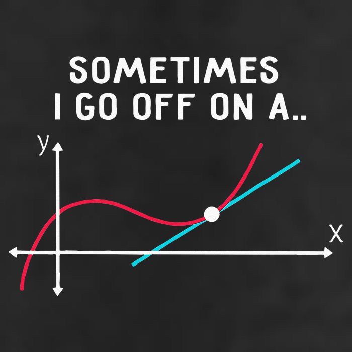 Math Teacher Gifts Sometimes I Go Off On A Tangent Golf Towel