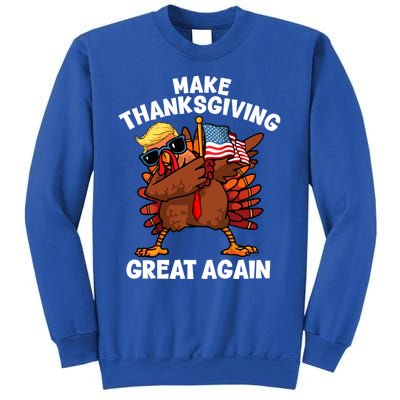 Make Thanksgiving Great Again Dabbing Turkey Trump American Gift Sweatshirt