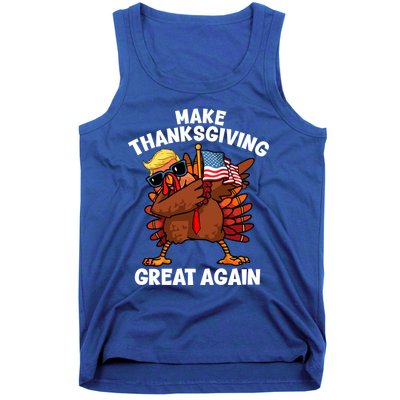 Make Thanksgiving Great Again Dabbing Turkey Trump American Gift Tank Top