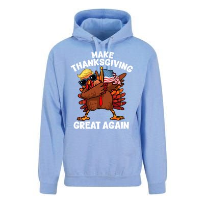 Make Thanksgiving Great Again Dabbing Turkey Trump American Gift Unisex Surf Hoodie