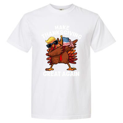 Make Thanksgiving Great Again Dabbing Turkey Trump American Gift Garment-Dyed Heavyweight T-Shirt