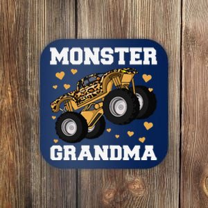 Monster Truck Grandma Leopard , Birthday Boy Grandma Coaster