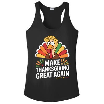 Make Thanksgiving Great Again Funny Trump Turkey 2024 Design Cute Gift Ladies PosiCharge Competitor Racerback Tank