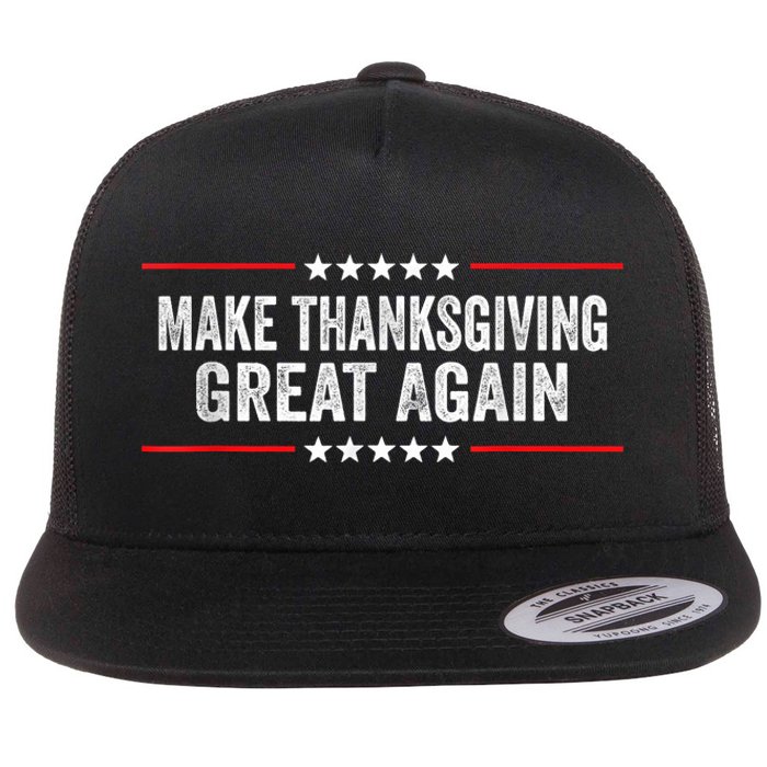 Make Thanksgiving Great Again Thanksgiving Turkey Costume Flat Bill Trucker Hat