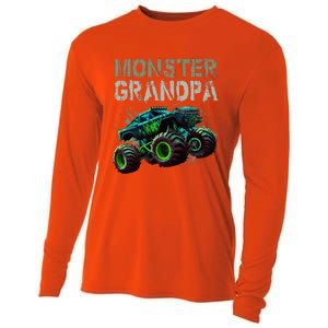 Monster Truck Grandpa Family Matching Monster Truck Lovers Cooling Performance Long Sleeve Crew