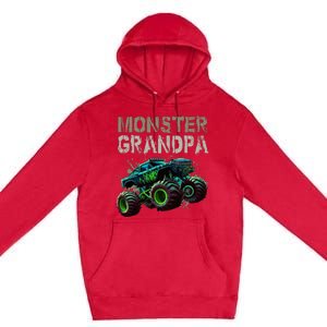 Monster Truck Grandpa Family Matching Monster Truck Lovers Premium Pullover Hoodie