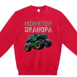 Monster Truck Grandpa Family Matching Monster Truck Lovers Premium Crewneck Sweatshirt