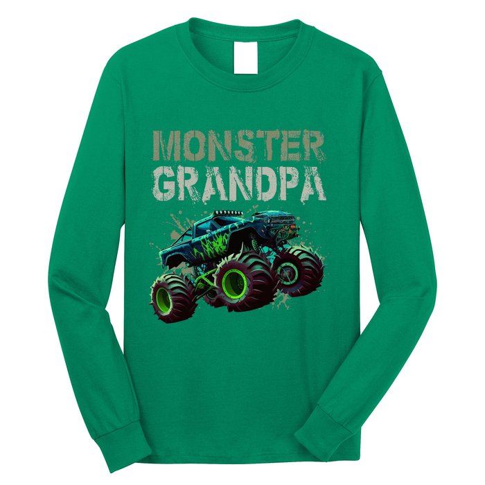 Monster Truck Grandpa Family Matching Monster Truck Lovers Long Sleeve Shirt