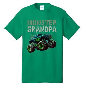 Monster Truck Grandpa Family Matching Monster Truck Lovers Tall T-Shirt