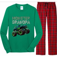 Monster Truck Grandpa Family Matching Monster Truck Lovers Long Sleeve Pajama Set