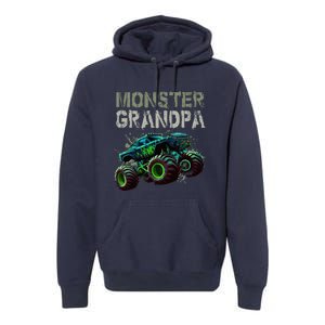 Monster Truck Grandpa Family Matching Monster Truck Lovers Premium Hoodie