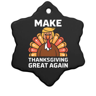 Make Thanksgiving Great Again Funny Trump Turkey Fall Design Gift Ceramic Star Ornament