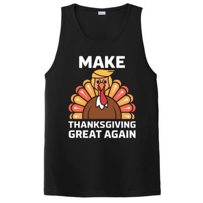 Make Thanksgiving Great Again Funny Trump Turkey Fall Design Gift PosiCharge Competitor Tank