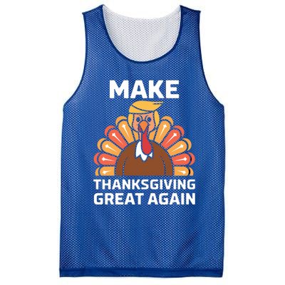 Make Thanksgiving Great Again Funny Trump Turkey Fall Design Gift Mesh Reversible Basketball Jersey Tank