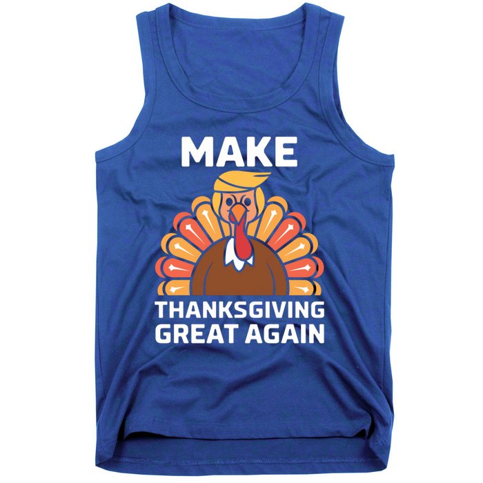 Make Thanksgiving Great Again Funny Trump Turkey Fall Design Gift Tank Top