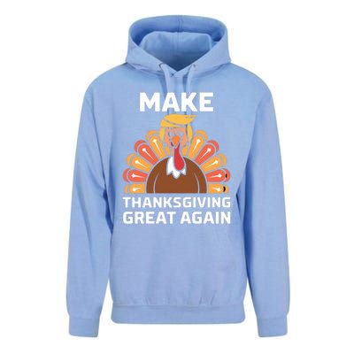 Make Thanksgiving Great Again Funny Trump Turkey Fall Design Gift Unisex Surf Hoodie