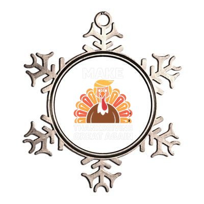 Make Thanksgiving Great Again Funny Trump Turkey Fall Design Gift Metallic Star Ornament